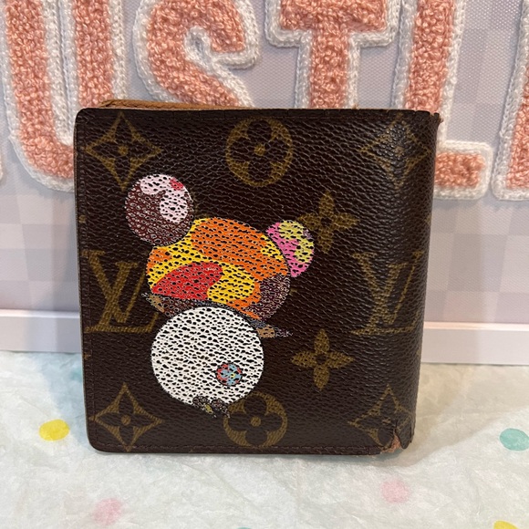 Louis Vuitton x Takashi Murakami Monogram Canvas Panda Marco Wallet - Picture 3 of 14